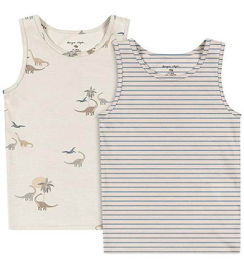 Konges Sløjd Undertrøjer - 2-pak - Gots - Kubi/Stripe Bluie