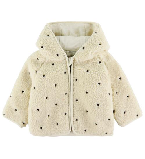 Lil' Atelier Fleecejakke - Loose - NbnNalo - Turtledove/Hearts E