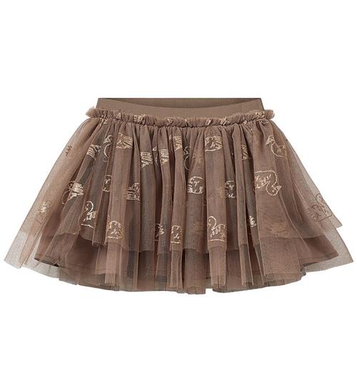 Sofie Schnoor Nederdel - Tyl - Siggysk - Brun m. Glitter