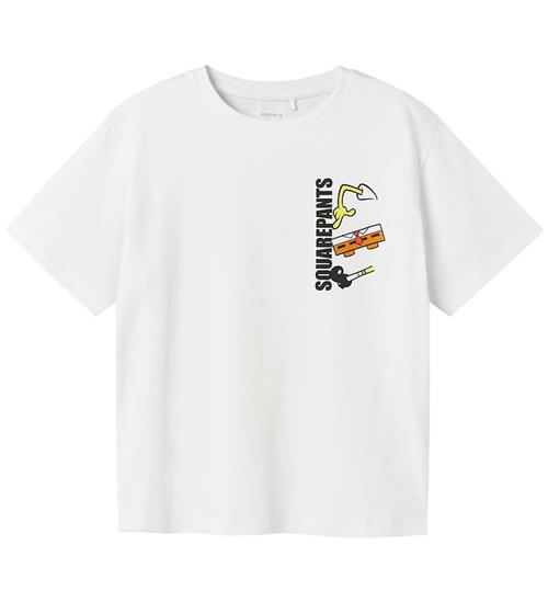 Name It T-shirt - NkmJarl - Svampebob Firkant - Bright White