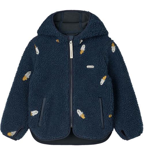 Liewood Fleecejakke - Mara - Rocket/Classic Navy/Embroidery