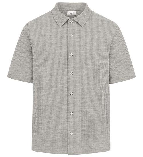 Grunt Skjorte - Vaflet - GRAlfred - Light Grey Melange