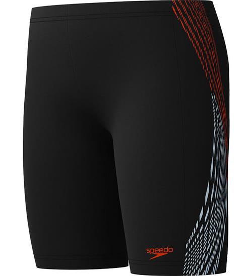 Speedo Badebukser - Plastisol Placement Jammer - Sort m. Orange