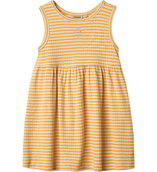 Wheat Kjole - Rib - Martha - Yellow Rib Stripe