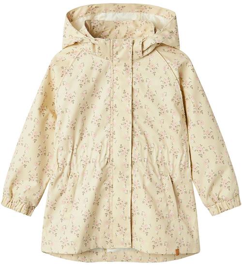 Lil' Atelier Sommerjakke - NmfGerda - Bleached Sand m. Blomster