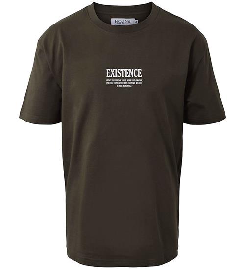 Se Hound T-shirt - Armygrøn m. Print hos KidsWorld