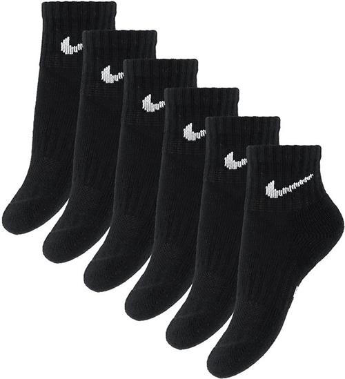 Nike Ankelstrømper - Cushioned - Dri-Fit - 6-pak - Sort