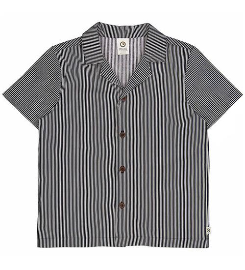Müsli Skjorte - Poplin Stripe - Balsam Cream/Night Blue