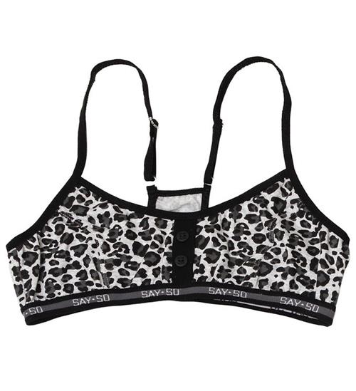 Se Say-So Top - Gråmeleret m. Leopard hos KidsWorld