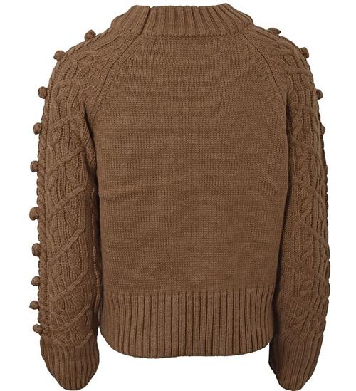 Hound Bluse - Strik - Mocha m. Mønster