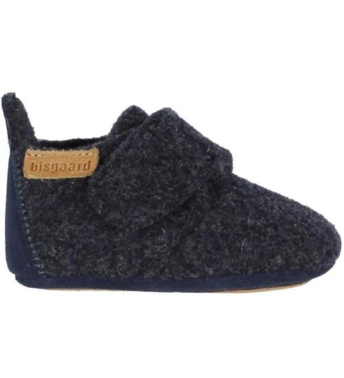 Se Bisgaard Hjemmesko - Uld - Navy hos KidsWorld