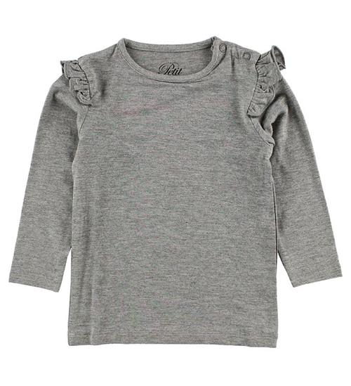 Se Petit By Sofie Schnoor Bluse - Gråmeleret hos KidsWorld