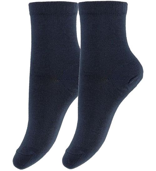 Se MP Strømper - 2-Pak - Bambus - Navy ved KidsWorld