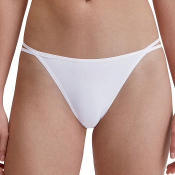 Calida Trusser Sleek Skin Low Cut Tanga Brief Hvid Large Dame