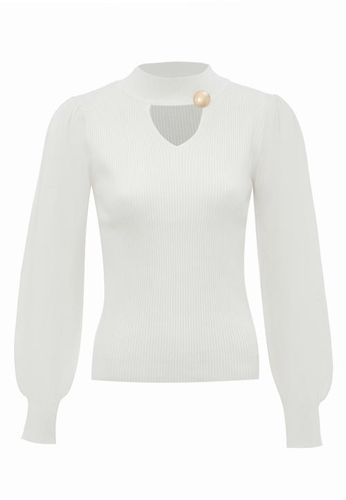 leo selection Pullover  guld / hvid