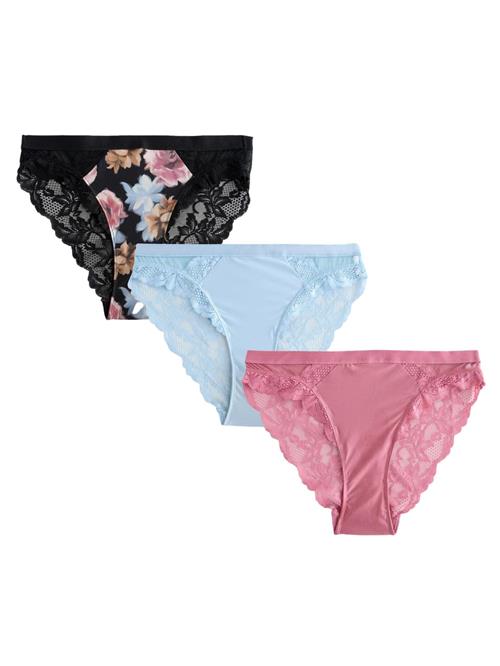 Next Slip  lyseblå / karamel / pink / sort