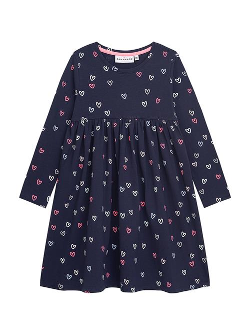 Danamade Kjole  navy / pastelblå / melon / hvid