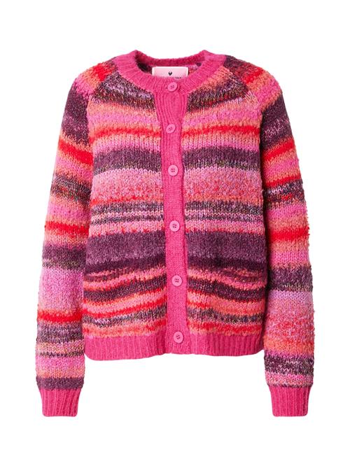 Se LIEBLINGSSTÜCK Cardigan 'Amelia'  lilla-meleret / pink / lyserød / rød ved About You