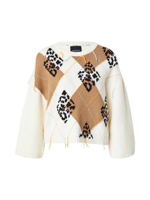 Marc Cain Pullover  ecru / karamel / mørkegul / sort