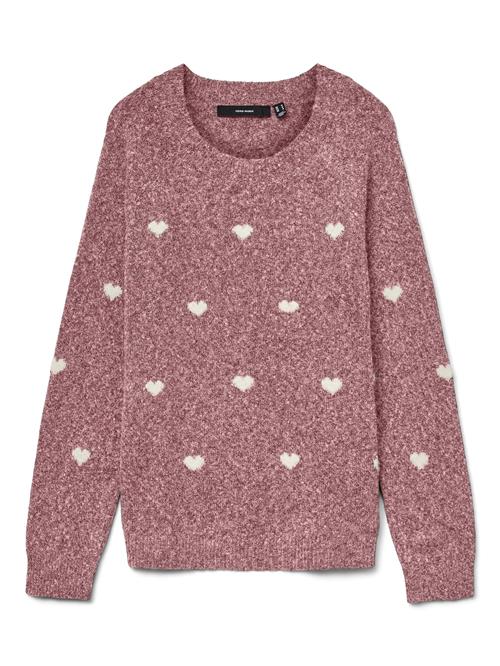 VERO MODA Pullover 'VMDoffy'  gammelrosa / hvid