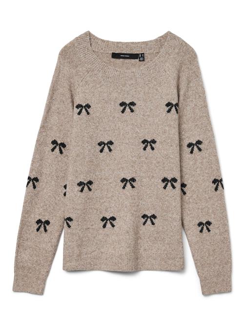 VERO MODA Pullover 'VMDoffy'  greige / sort