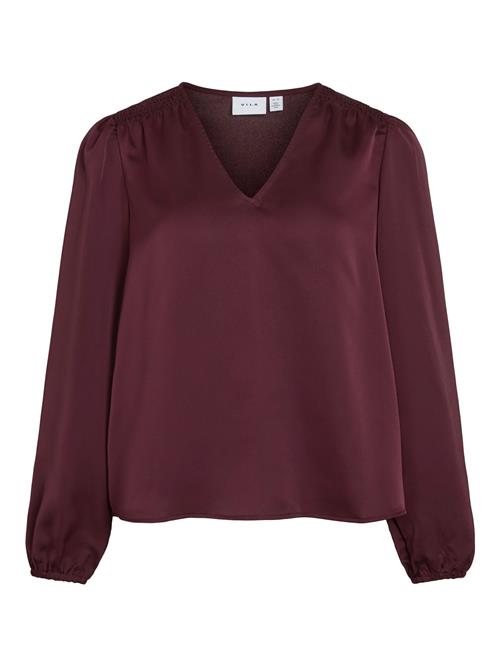 VILA Bluse 'VIEllette'  vinrød