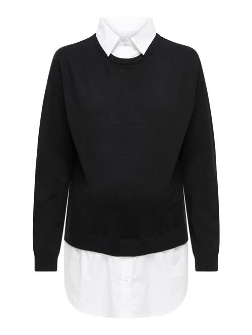 Only Maternity Pullover 'OLMPayson'  sort / hvid