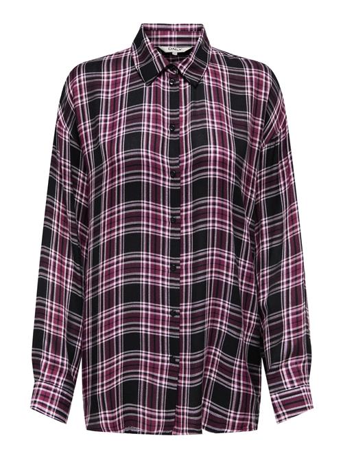 ONLY Bluse 'ONLEvia'  rød / mørkerød / sort / hvid