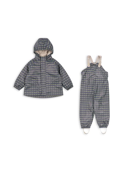 Konges Sløjd Rainy Palme Set Laurel Blue Check Rainy Palme Set Laurel Blue Check 4Y  Blå  4 år  mand