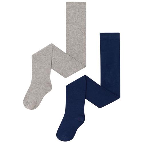 Se Petit Bateau 2-pak Strømpebukser Navyblå 23-26 EU  Marineblå  23-26 EU  kvinde ved Babyshop