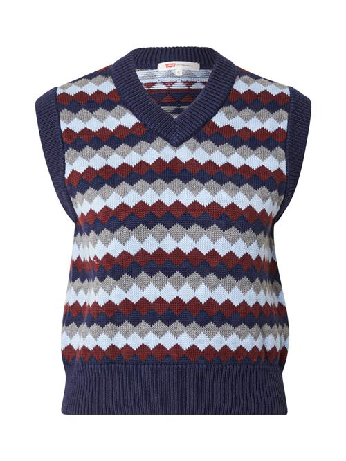 LEVI'S ® Pullover 'Charlie V-Neck Vest'  navy / pastelblå / grå / merlot