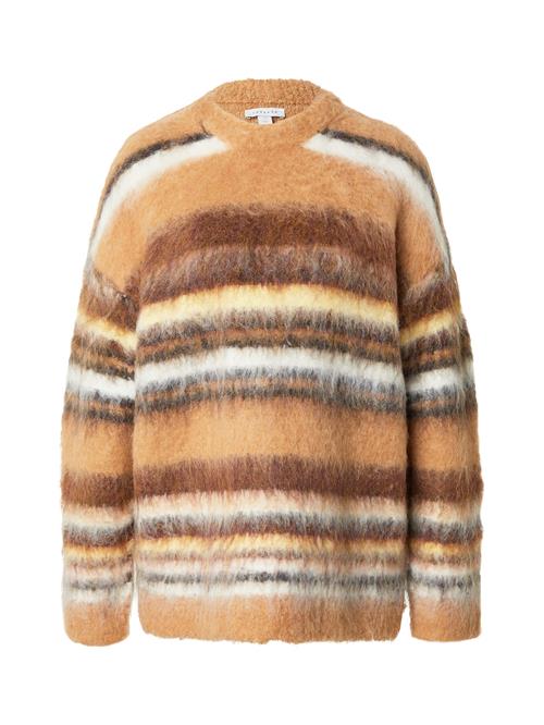 TOPSHOP Pullover 'HALEY'  camel / brun / sort / offwhite