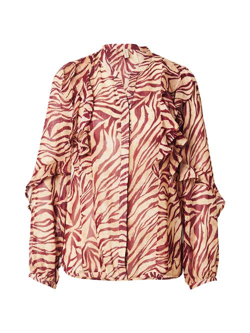 Soyaconcept Bluse 'VALBORG 1'  beige / beige-meleret / rød