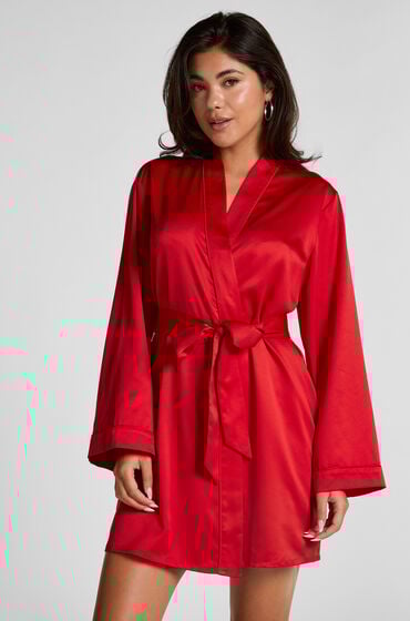 Hunkemöller Satin kimono Rød