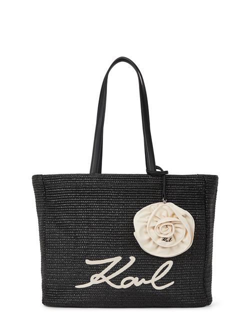 Karl Lagerfeld Strandtaske  sort / offwhite