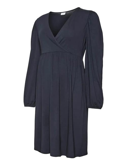 Mlkhloe Alison Tess Ls Jrs Short Dress Mamalicious Navy