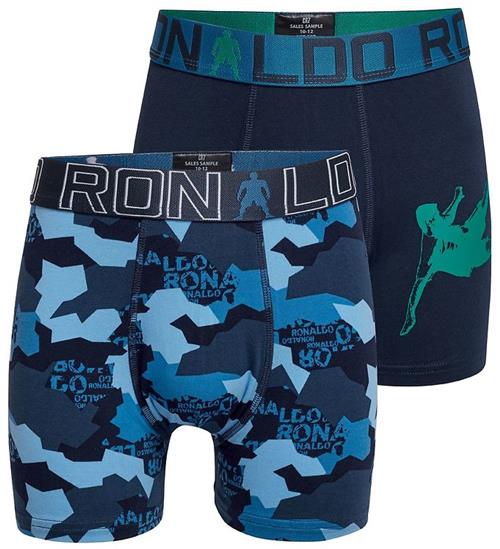 CR7 Boxershorts - 2-pak - Blå/Navy m. Print