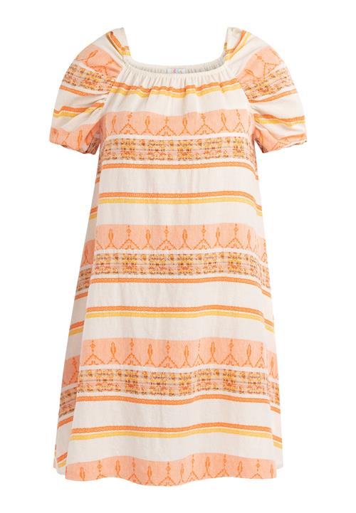 IZIA Sommerkjole  orange / lyseorange / naturhvid