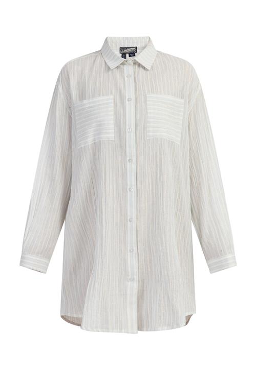 DreiMaster Vintage Blusekjole  lyseblå / guld / offwhite
