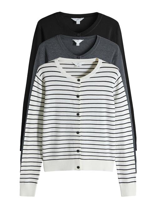 The Set Cardigan  mørkegrå / sort / hvid