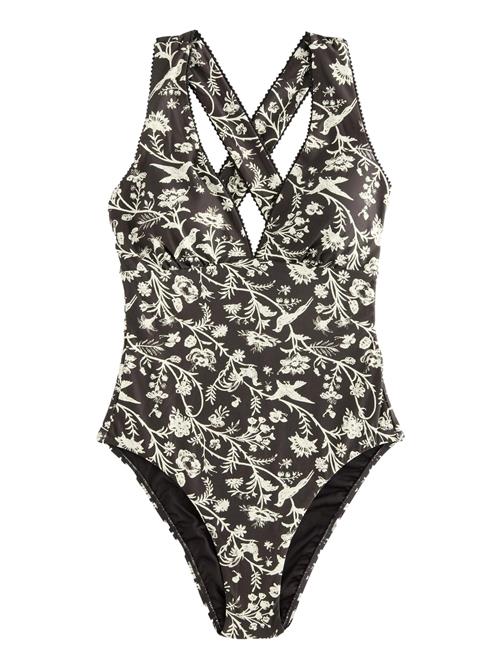 LAURA ASHLEY Badedragt  sort / hvid