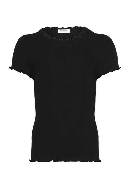 Rkbalta Modal Ss Lace T-Shirt Rosemunde Kids Black
