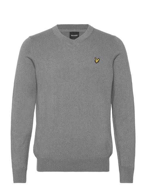 Cotton Merino V Neck Jumper Lyle & Scott Grey
