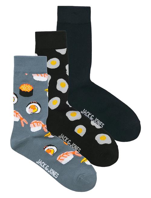 Jack & Jones Jactray Food Socks 3 Pack Jack & J S Black