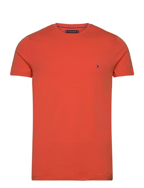 Se Stretch Slim Fit Tee Tommy Hilfiger Orange ved Booztlet