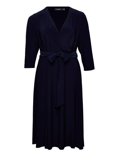 Surplice Jersey Dress Lauren Women Navy