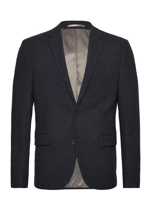 Flannel Wool Blend Blazer Lindbergh Navy