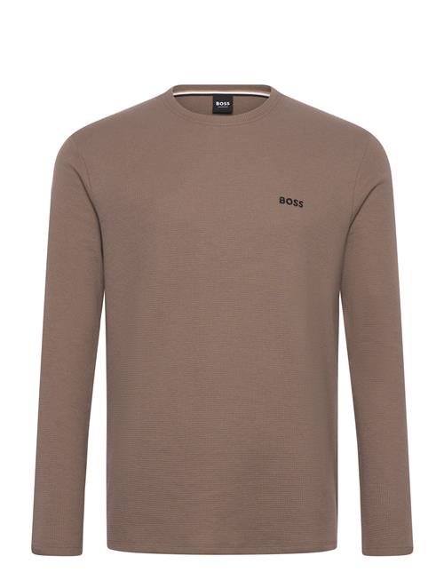 Waffle Ls-Shirt BOSS Brown