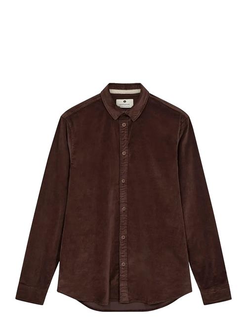 Akleif Solid Cord Shirt Anerkjendt Brown