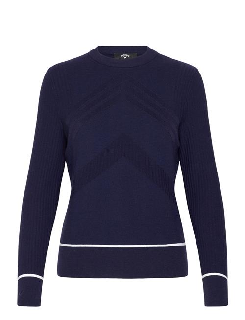 Chev Sweater With Tipping Callaway Navy